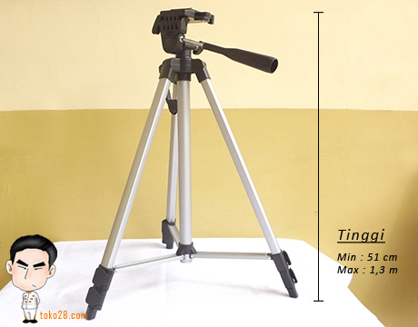 tripod kamera dslr tinggi 1 3m berat 765gr kapasitas 3kg tripod kamera dslr tinggi 1 3m berat 765gr kapasitas 3kg