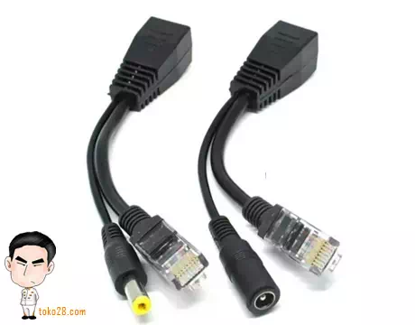 Kabel POE Splitter untuk modifikasi power router 