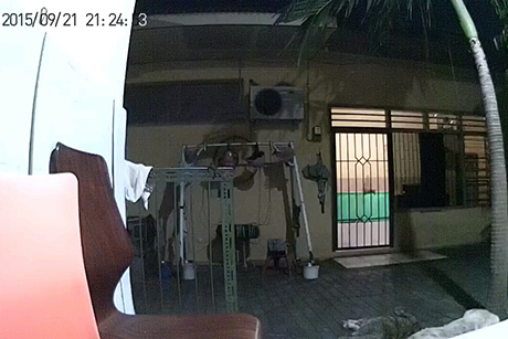 Hasil gambar kamera cctv Xiaomi Xiaoyi ant HD 720 pixel malam hari