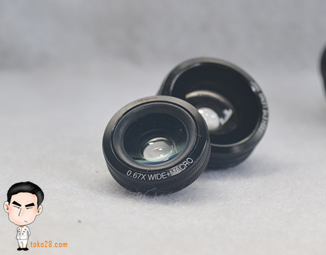 Lensa macro ponsel dari kaca