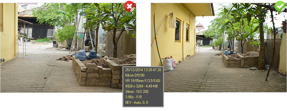 Perbandingan hasil foto lensa standart dengan lensa converter fisheye