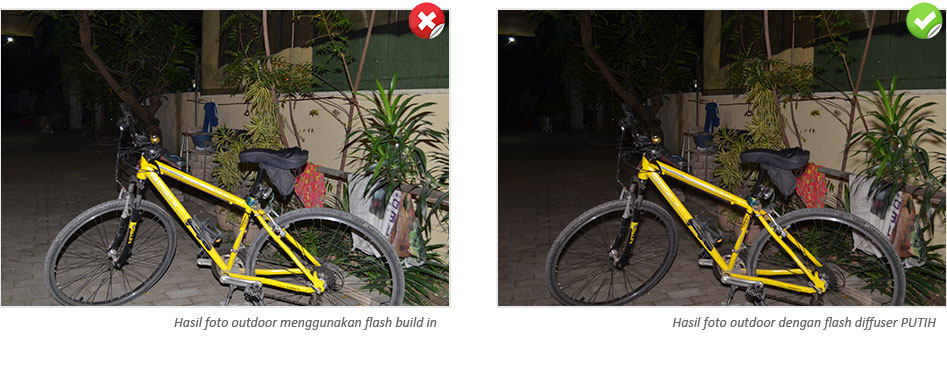 Foto outdoor malam hari dengan flash built-in