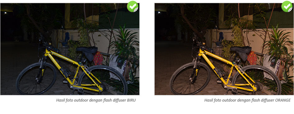 Foto outdoor malam hari dengan flash diffuser