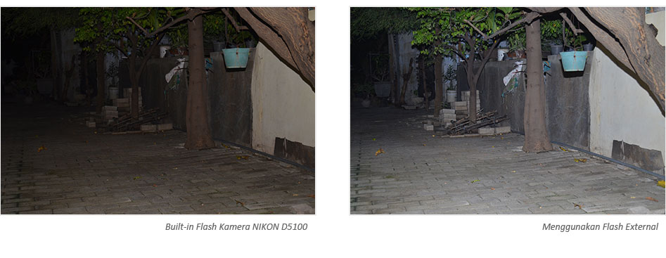 Hasil foto outdoor dengan menggunakan flash external murah