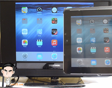 Airplay ipad menggunakan HDMI Wireless adaptor