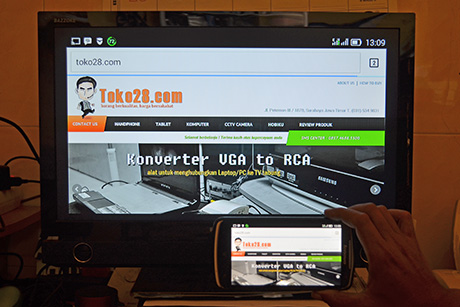 Wireless Display Android dengan HDMI wiifi dongle