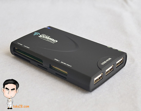 Wireless card reader dengan baterai internal 1500mah