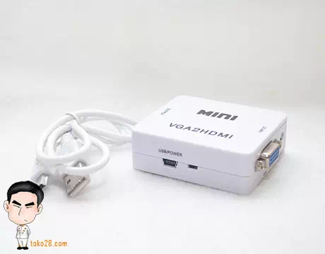 Konverter Vga to RCA untuk TV LED HD