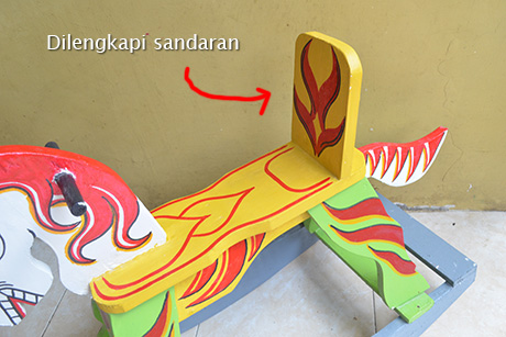 Mainan kayu untuk anak-anak, bisa dinaiki
