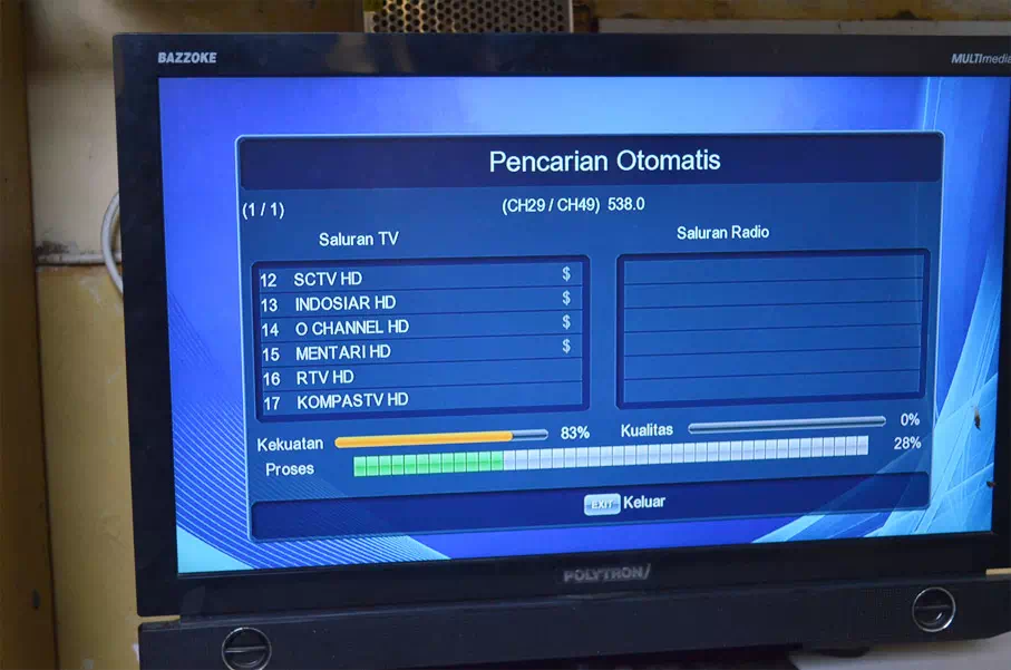 Cara pasang Set top box tv digital