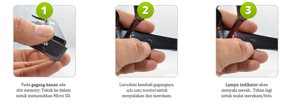 Cara menggunakan spy camera kacamata
