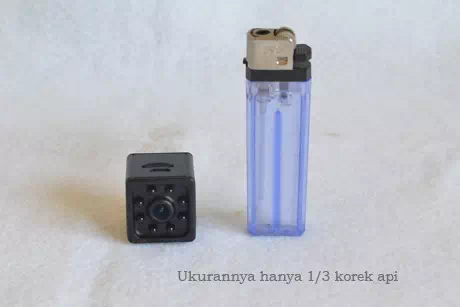 Ukuran kamera pengintai kecil kubus wifi, hanya sepertiga korek api