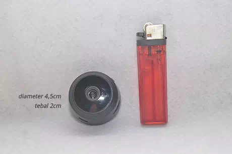 Ip camera mini bentuk bulat diameter 5cm. Bisa dilihat langsung dari HP