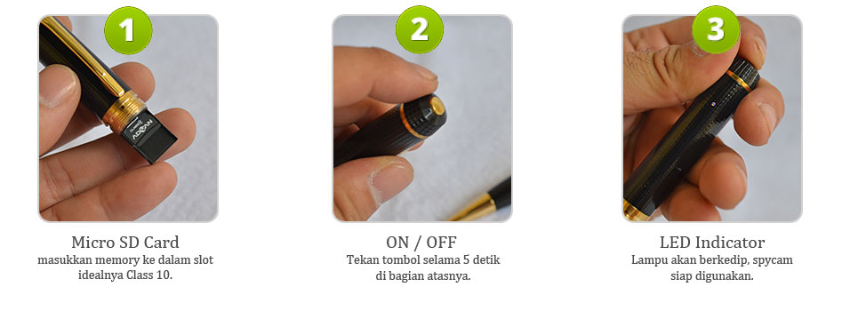 Cara menggunakan Spy pen, dilengkapi foto dan video