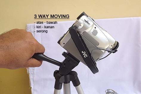 Tripod 3 way pan head murah