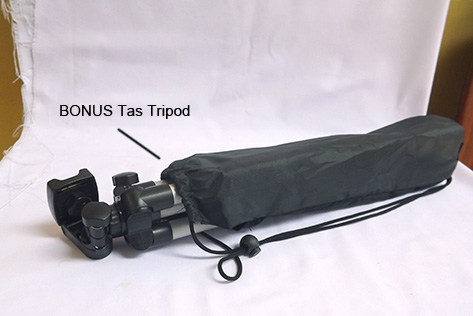 Bonus tas tripod warna hitam