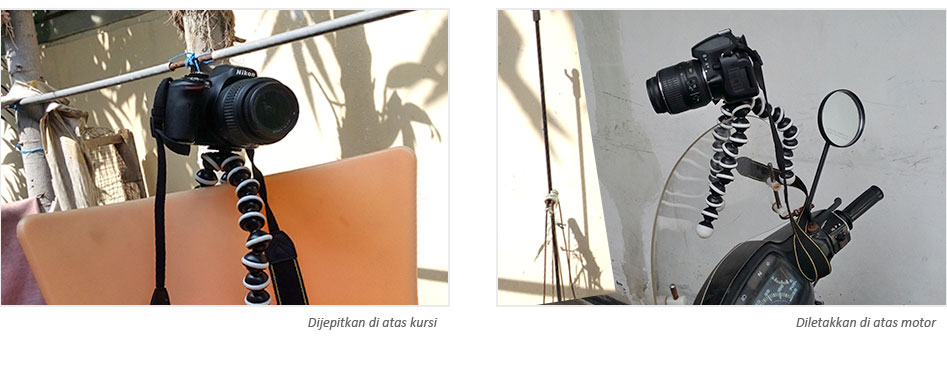 Contoh penggunaan gorillapod