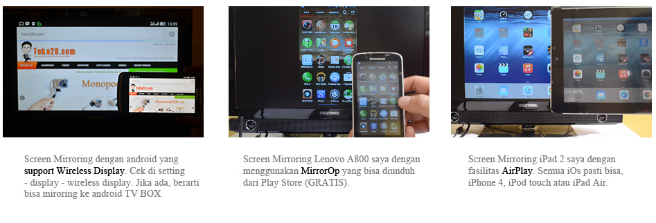Android TV Box support Screen Mirroring